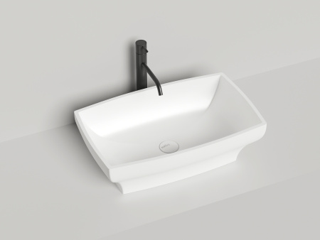 Раковина из искусственного камня S-Sense Salini Gloria 1102104GF 60х40 накладная цвет белый